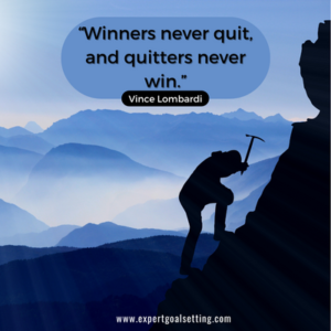 Vince Lombardi quote about never give up